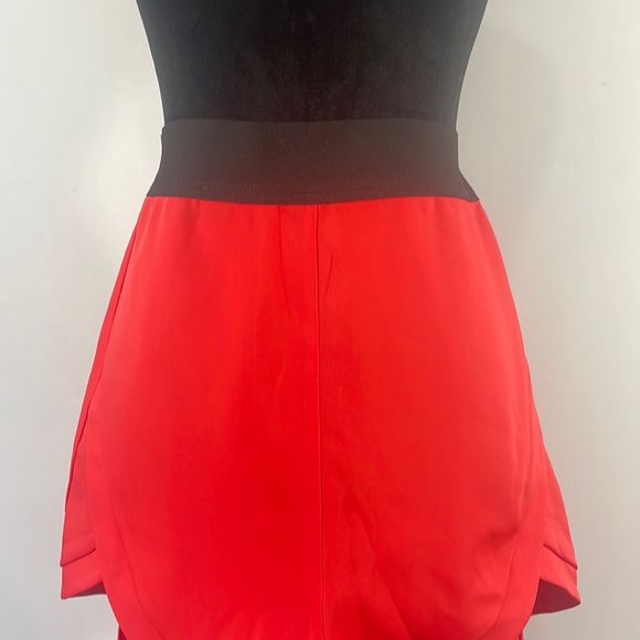 Bebe Red Dress Shorts, Side Slits, Size Medium - Picture 2 of 10